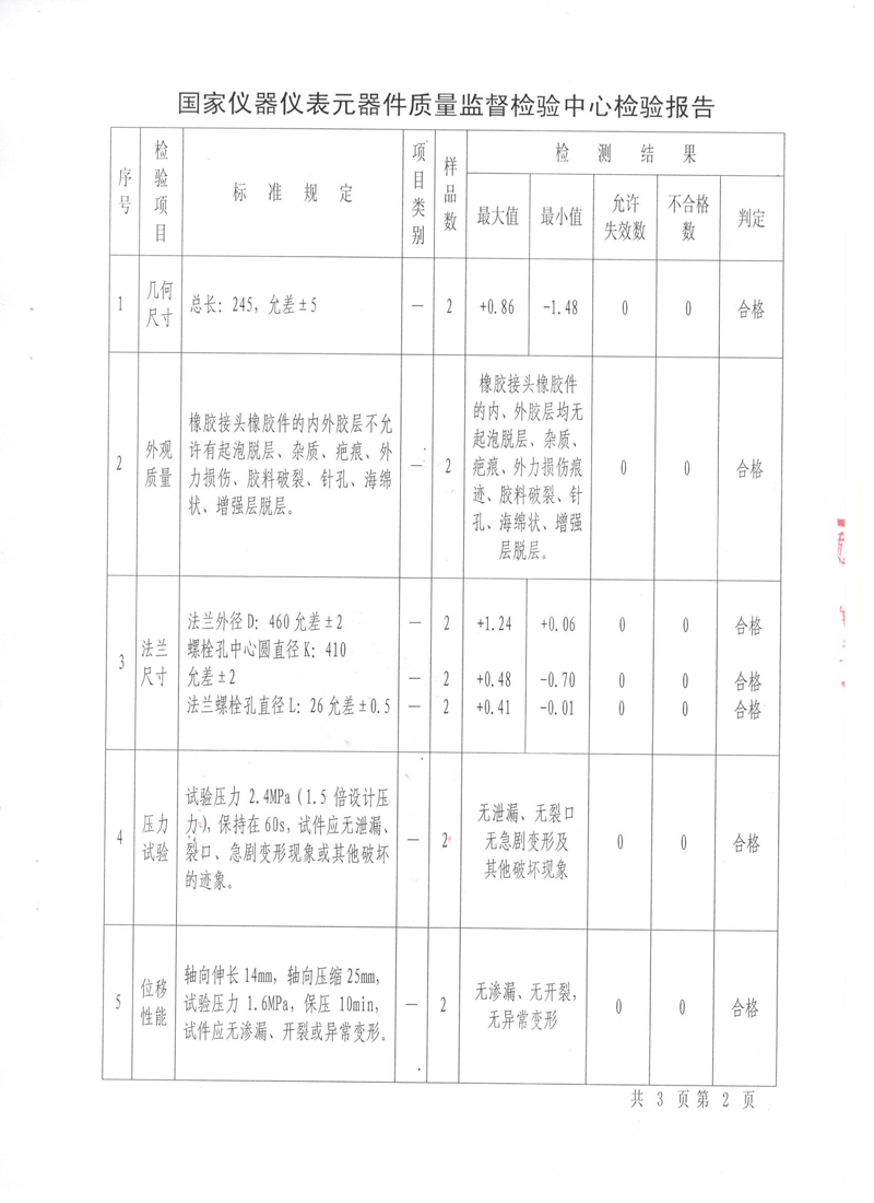 《可曲撓橡膠接頭》特種設(shè)備形式實(shí)驗(yàn)報(bào)告 《可曲撓橡膠接頭》特種設(shè)備形式實(shí)驗(yàn)報(bào)告