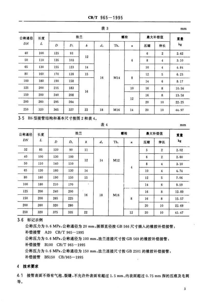 【行業(yè)標(biāo)準(zhǔn)】橡膠補償接管CB/T 965-1995船舶標(biāo)準(zhǔn) 【行業(yè)標(biāo)準(zhǔn)】橡膠補償接管CB/T 965-1995船舶標(biāo)準(zhǔn)